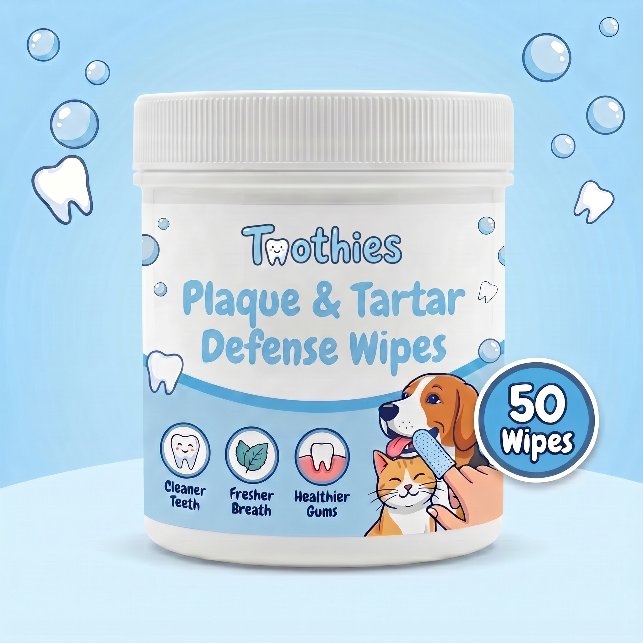 Toothies — Plaque & Tartar Defense Wipes